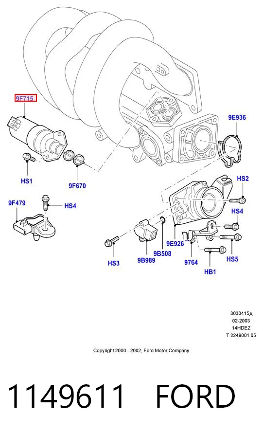 1149611 Ford Regulator biegu jałowego