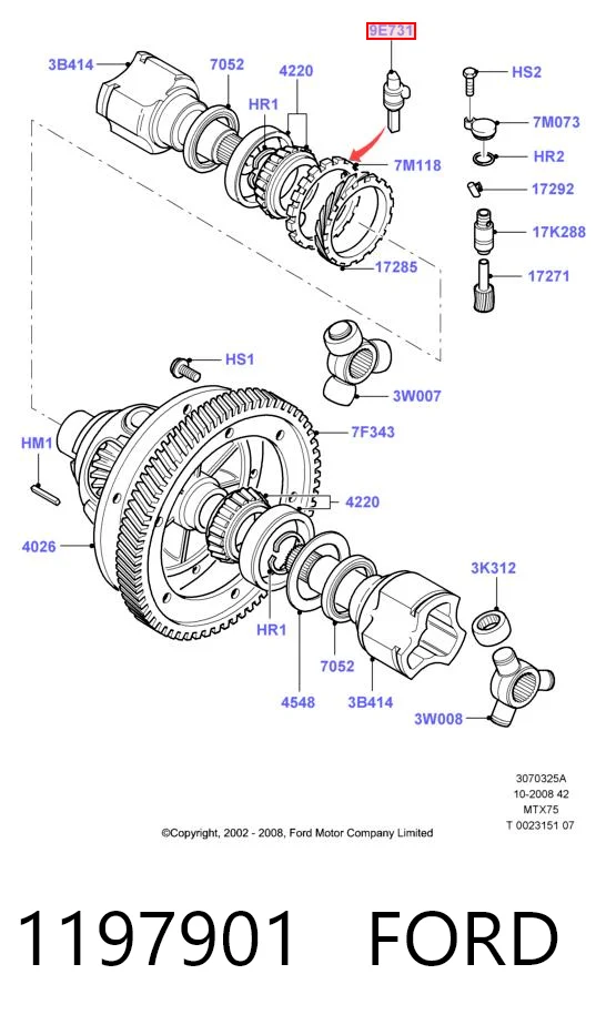 1197901 Ford Czujnik prędkości