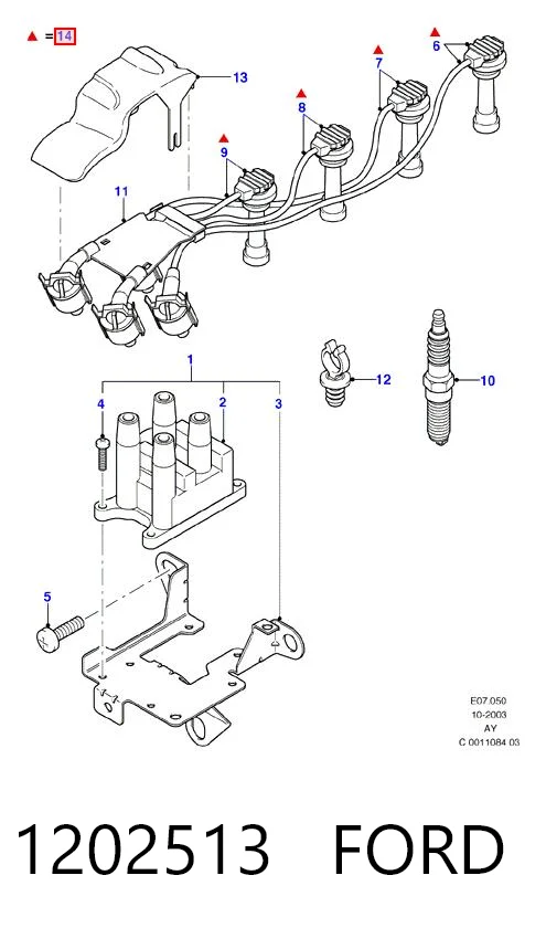 Do koszyka Zestaw przewodów wysokiego napięcia Ford Orion III GAL