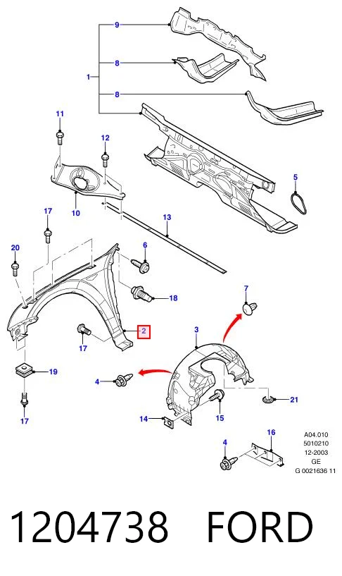 Błotnik przedni prawy do Ford Mondeo III B4Y