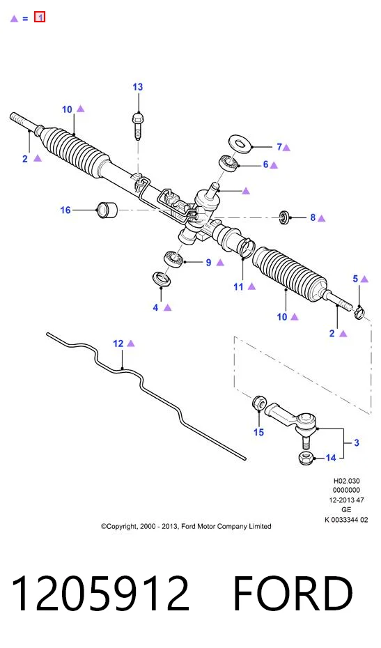 Listwa kierownicza (maglownica) Ford Mondeo III sedana (B4Y) (2000 - 2007) cena, od 73,34 USD