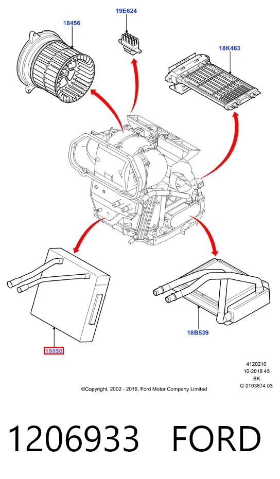 Parownik klimatyzacji Ford Fusion kombi (JU) (2002 - 2012) cena, od 109,76 USD