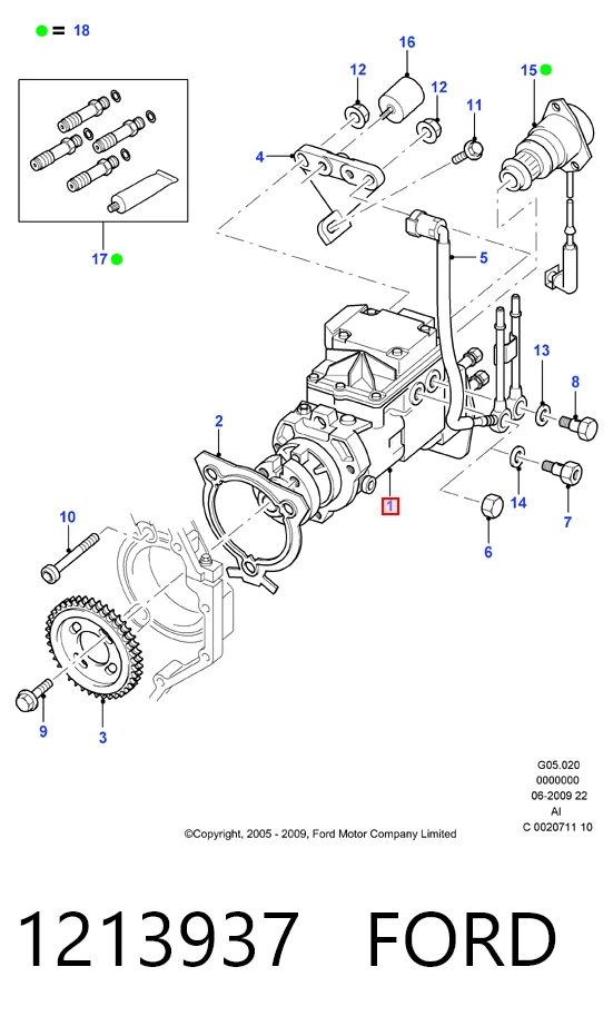 1213937 Ford Pompa wtryskowa wysokiego ciśnienia