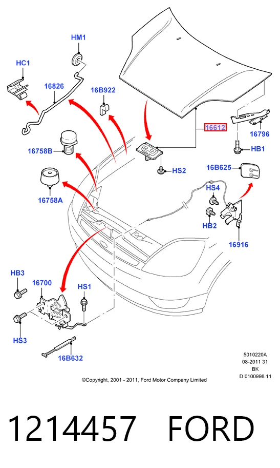 Maska silnika Ford Fusion kombi (JU) (2002 - 2012) cena, od 178,77 USD