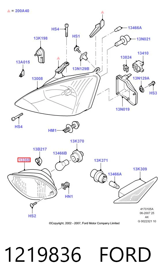 Kierunkowskaz lewy Ford Focus I hatchback (DAW, DBW) (1998 - 2004) cena, od 35,80 USD