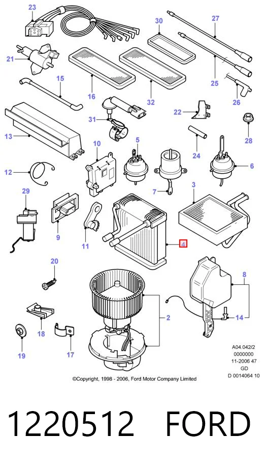 Do koszyka Parownik klimatyzacji Ford Mondeo I GBP