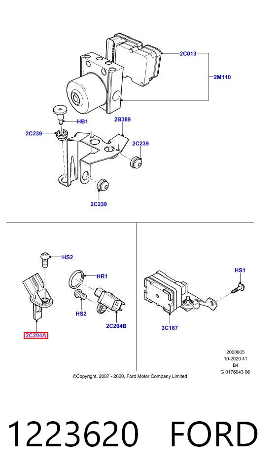 1223620 Ford Czujnik ABS przedni