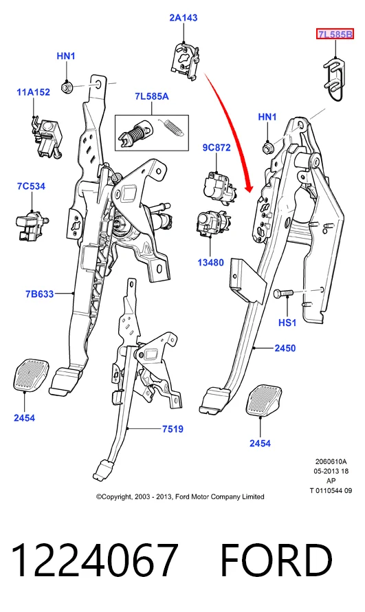 1224067 Ford Cylinder sprzęgła główny