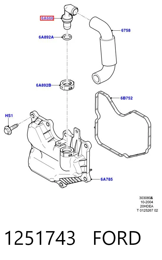 Zawór PCV odpowietrzający silnik do Ford Galaxy II CA1 WA6