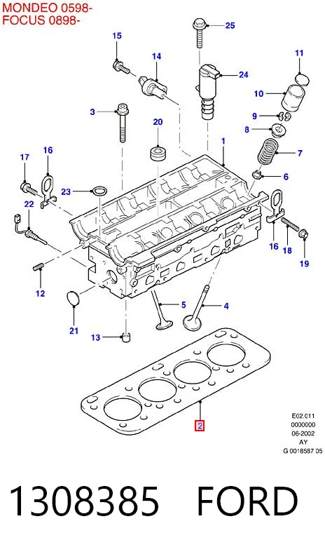 YF0910271B Mazda Uszczelka głowicy cylindrów