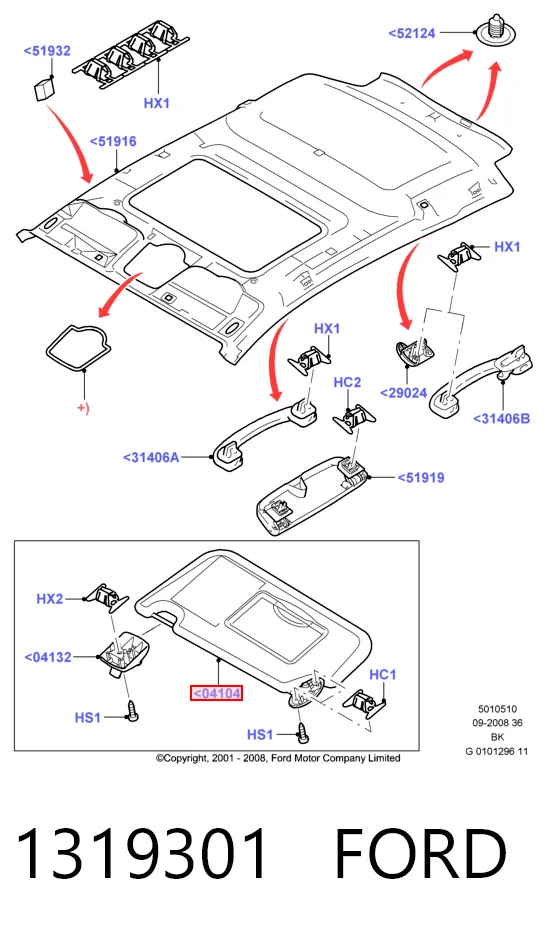 Osłona przeciwsłoneczna Ford Fusion kombi (JU) (2002 - 2012) cena, od 53,06 USD