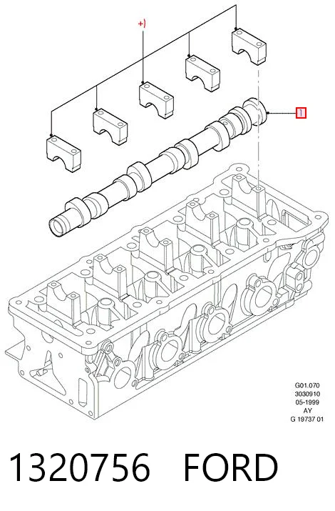 1320756 Ford Wał rozrządu silnika