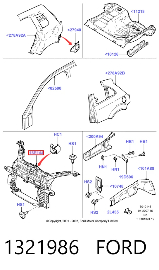 Osłona chłodnicy kompletna (panel mocowania reflektorów) Ford Fiesta Mk5