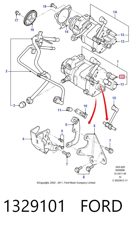1329101 Ford Czujnik temperatury płynu chłodzącego