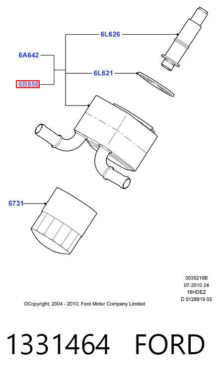 1331464 Ford Chłodnica oleju