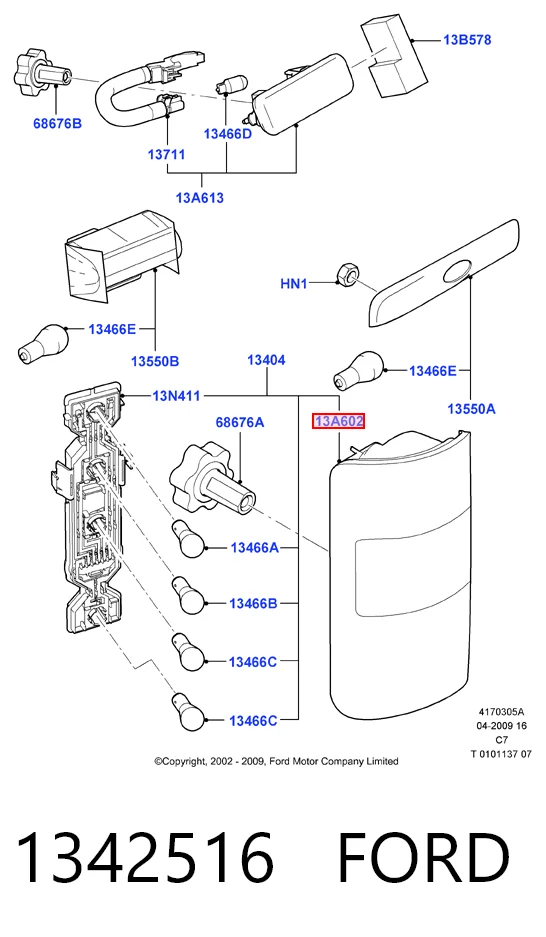  Lampa zespolona tylna lewa Ford Connect 