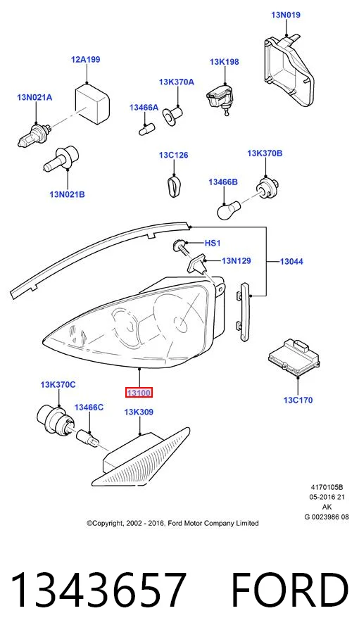 Reflektor lewy Ford Focus I sedana (DFW) (1999 - 2005) cena, od 57,59 USD