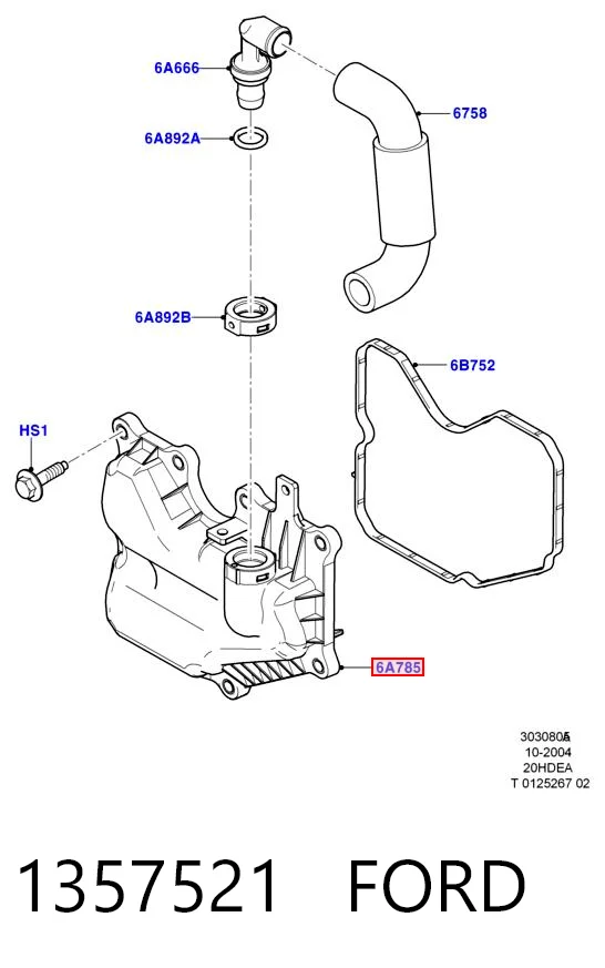 1357521 Ford Separator oleju układu wentylacji kadłuda (bloku silnika)