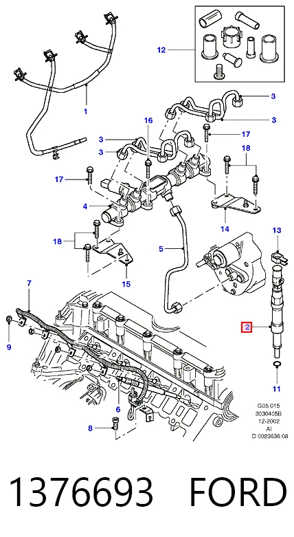 1376693 Ford Wtryskiwacz paliwa