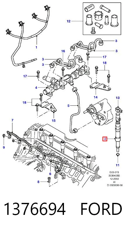1376694 Ford Wtryskiwacz paliwa