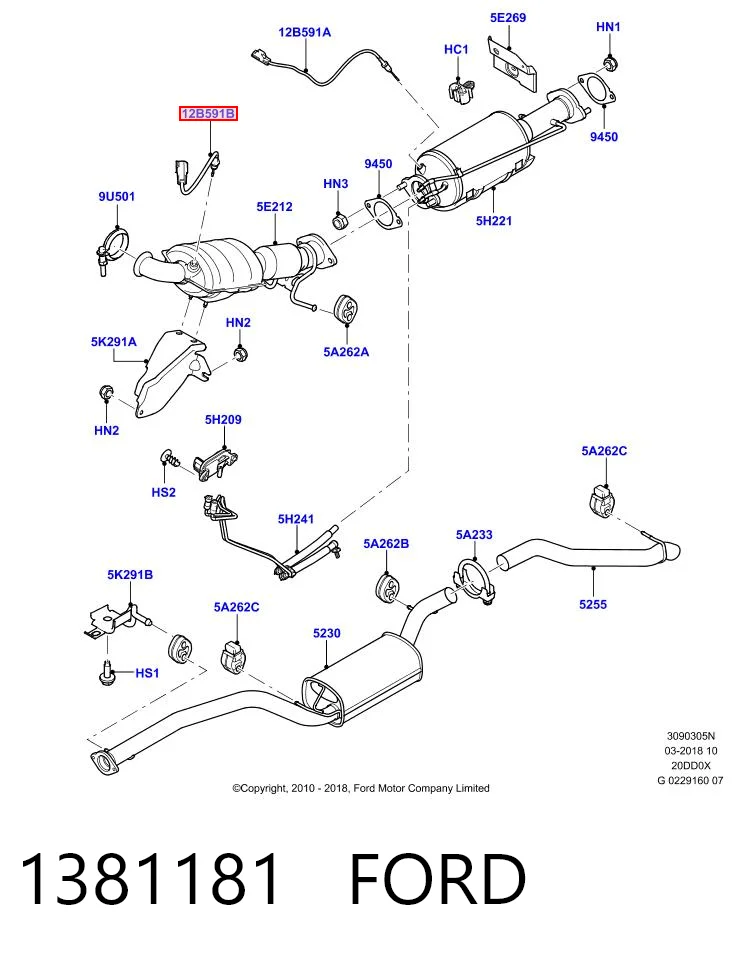 Czujnik temperatury spalin, przed katalizatorem Land Rover 6S7112B591BA cena, od 70,24 USD