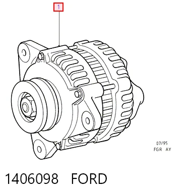 Alternator Ford Fiesta Mk4 hatchback (JAS, JBS) (1996 - 2002) cena, od 48,12 USD