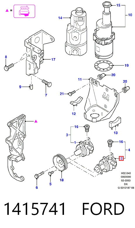 Pompa wspomagania hydraulicznego kierownicy Ford Fiesta Mk3 hatchback (GFJ) (1989 - 1995) cena, od 54,72 USD