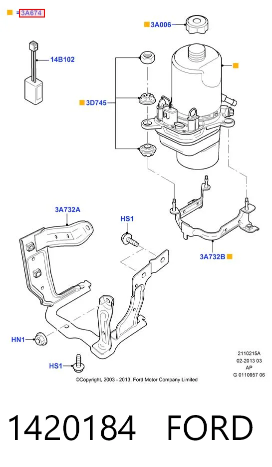 1420184 Ford Pompa wspomagania hydraulicznego kierownicy