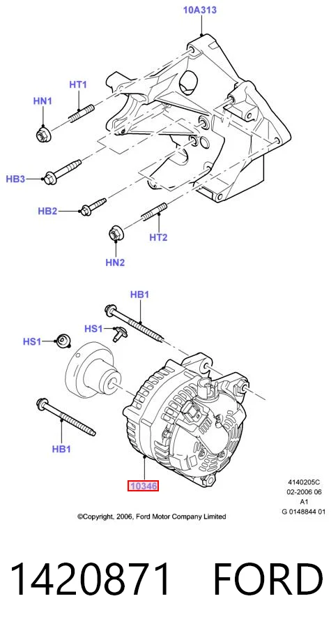 1420871 Ford Alternator