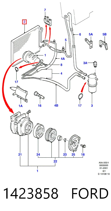 Chłodnica klimatyzacji do Ford Transit IV E