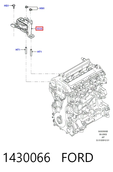 1430066 Ford Poduszka (podpora) silnika prawa