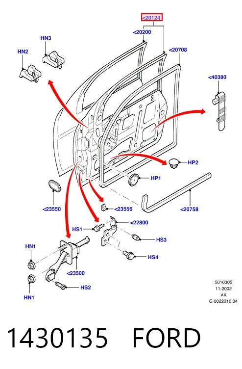 Drzwi przednie lewe do Ford Focus I DAW, DBW
