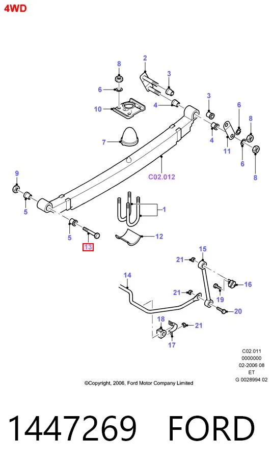 Kupić Stabilizator tylny Ford Ranger  ET w dobrej cenie