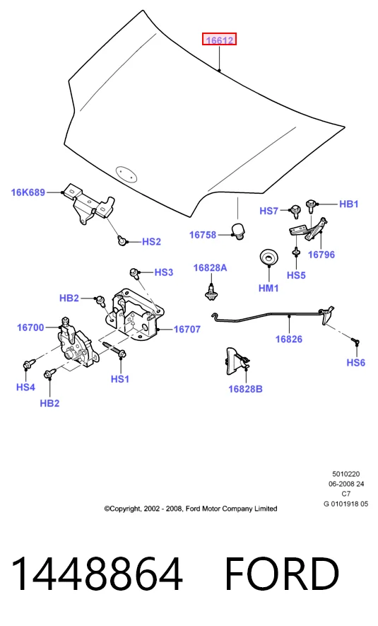 Maska silnika do Ford Connect  TC7