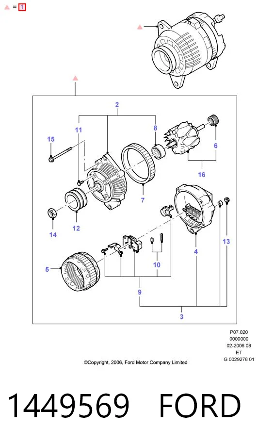 1449569 Ford Alternator