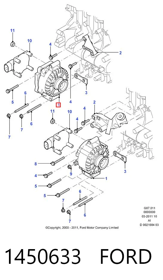 Alternator Ford 1450633 cena, od 154,33 USD