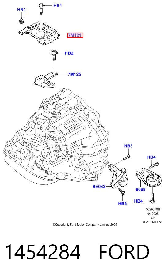 Do koszyka Poduszka (podpora skrzyni biegów) Ford C-Max  DM2