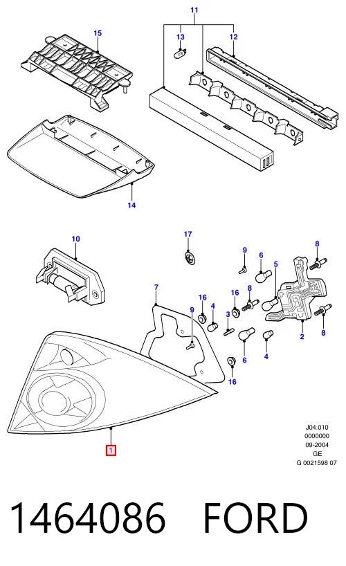 Lampa zespolona tylna prawa Ford Mondeo III sedana (B4Y) (2000 - 2007) cena, od 57,99 USD