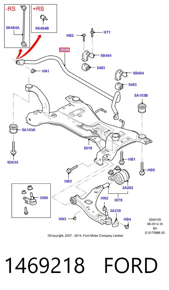 1469218 Ford Stabilizator przedni