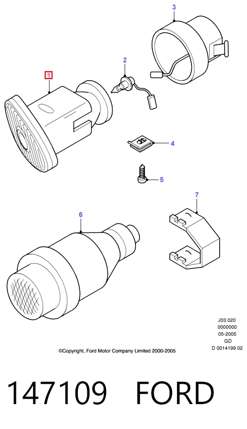 Do koszyka Lampa przeciwmgielna lewa Ford Mondeo II BFP