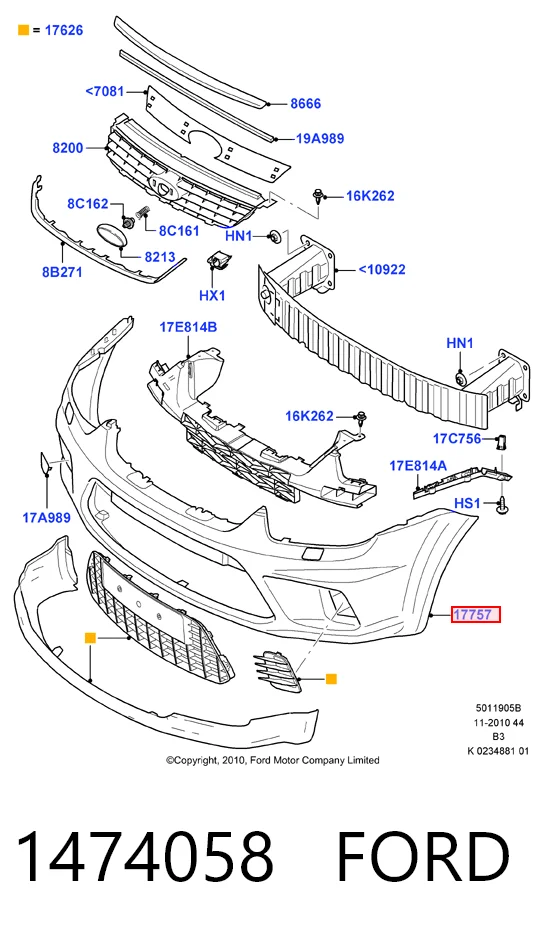 Zderzak przedni do Ford C-Max  CB3