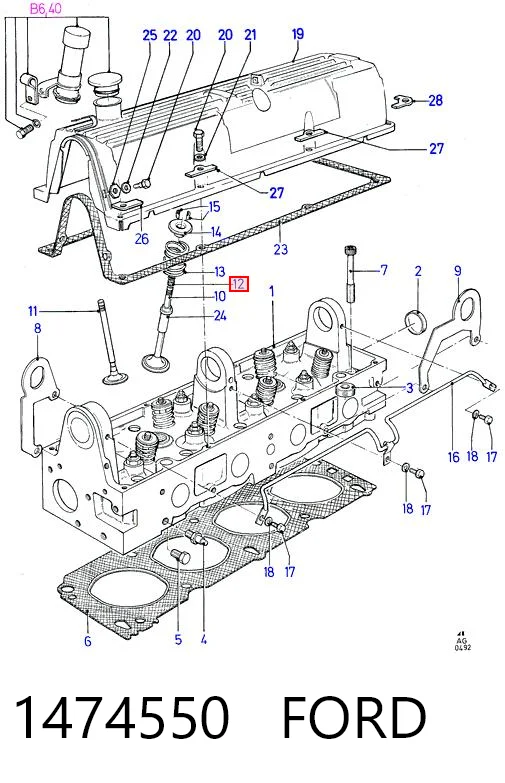 Uszczelniacz zaworu dolotowego/wylotowego Ford Transit III awangarda (V) (1977 - 1986) cena, od 1,52 USD