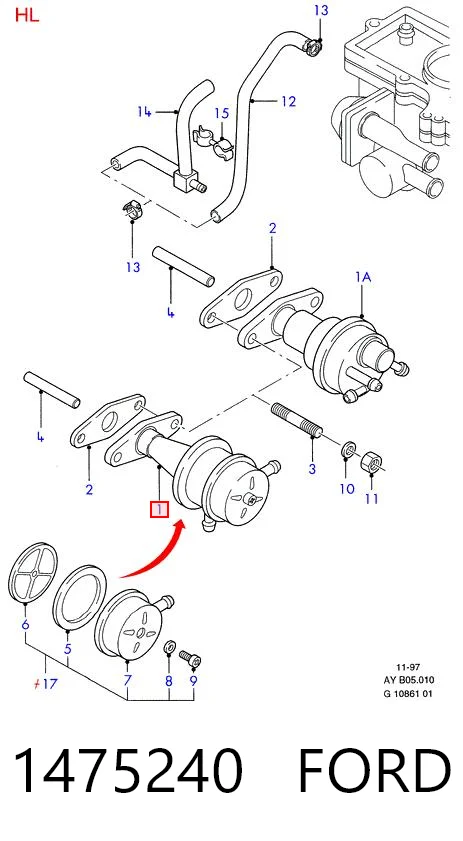 1475240 Ford Pompa paliwa mechaniczna