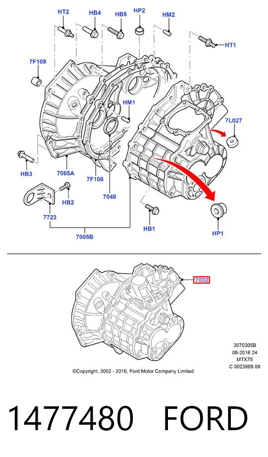 Mechaniczna skrzynia biegów w komplecie do Ford C-Max  CB3