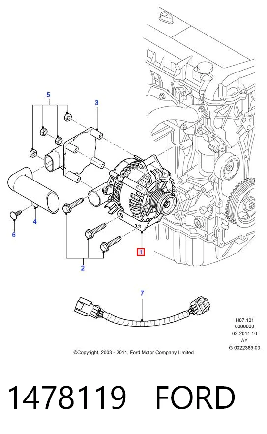 1478119 Ford Alternator
