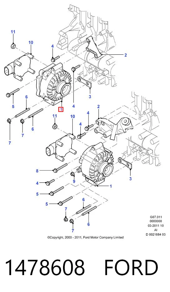 1478608 Ford Alternator