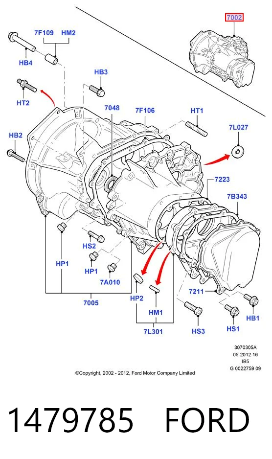 Mechaniczna skrzynia biegów w komplecie do Ford Focus II CA5