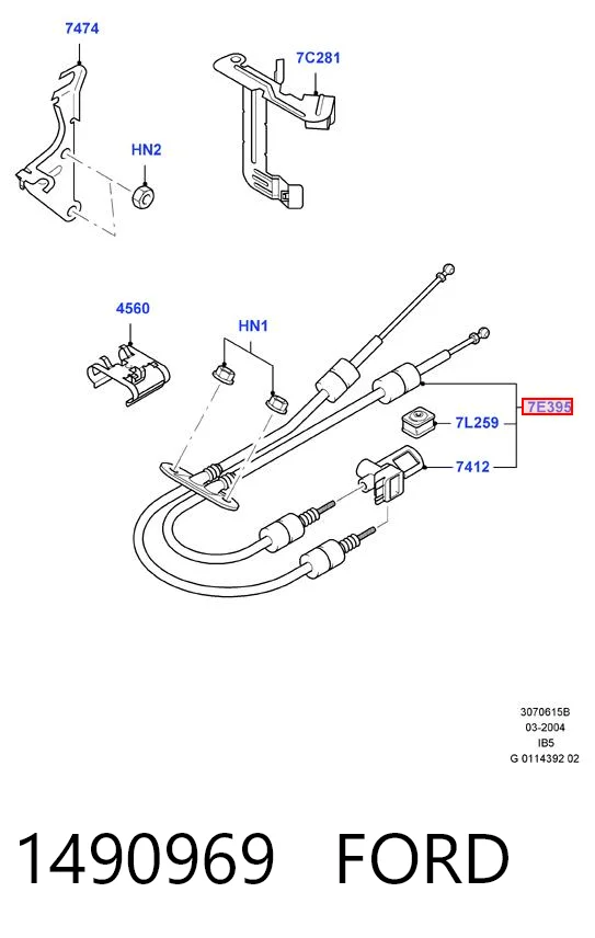  Linka dźwigni zmiany biegów podwójna Ford Focus 1