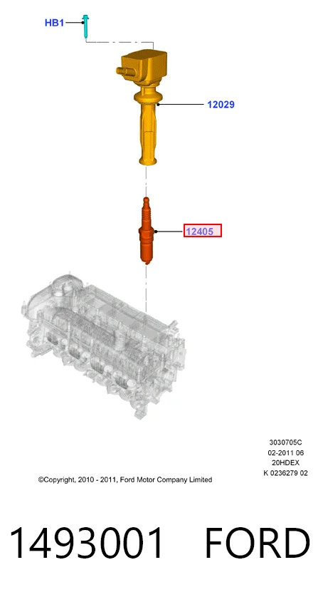 1493001 Ford Świeca zapłonowa