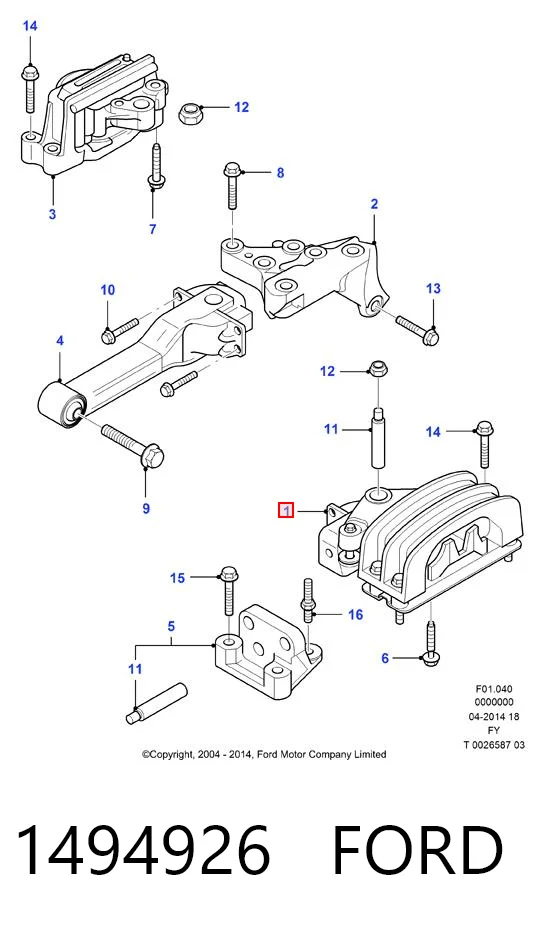 Poduszka (podpora) silnika lewa Ford Transit VI awangarda (V347/8) (2006 - 2014) cena, od 78,36 USD